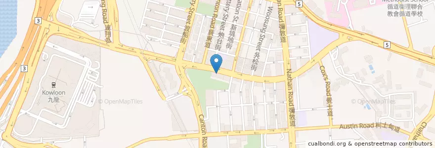 Mapa de ubicacion de 譚仔三哥米線 TamJai SamGor Mixian en 중국, 광둥성, 홍콩, 가우룽, 신제, 油尖旺區 Yau Tsim Mong District.