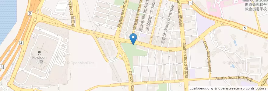 Mapa de ubicacion de 佐敦道公廁 Jordan Road Public Toilet en 중국, 광둥성, 홍콩, 가우룽, 신제, 油尖旺區 Yau Tsim Mong District.