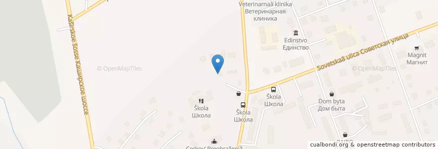 Mapa de ubicacion de МКУК КТЦ "Гармония" en ロシア, 中央連邦管区, モスクワ州, Городской Округ Ступино.