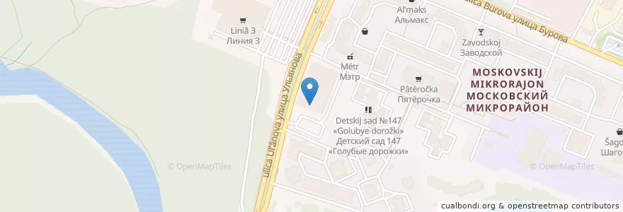 Mapa de ubicacion de Айболит 15 en 俄罗斯/俄羅斯, Центральный Федеральный Округ, 布良斯克州, Брянский Район, Городской Округ Брянск.