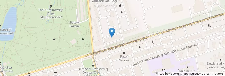 Mapa de ubicacion de Райффайзен en Rússia, Distrito Federal Central, Москва, Северный Административный Округ.