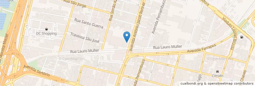 Mapa de ubicacion de Banco do Brasil en 巴西, 南部, 南里奥格兰德, Região Metropolitana De Porto Alegre, Região Geográfica Intermediária De Porto Alegre, Região Geográfica Imediata De Porto Alegre, 阿雷格里港.