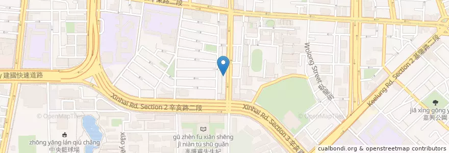 Mapa de ubicacion de 鬍子茶 en Тайвань, Новый Тайбэй, Тайбэй, Даань.