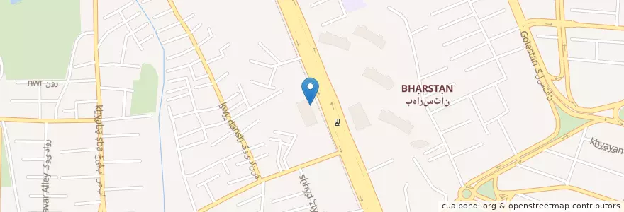 Mapa de ubicacion de بانک سپه en Iran, Ost-Aserbaidschan, شهرستان تبریز, بخش مرکزی شهرستان تبریز, تبریز.