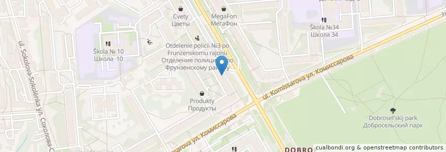 Mapa de ubicacion de Почта банк en روسيا, Центральный Федеральный Округ, فلاديمير أوبلاست, Городской Округ Владимир.