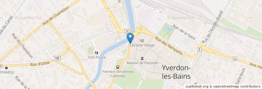 Mapa de ubicacion de Chez Denis en Schweiz, Waadt, District Du Jura-Nord Vaudois, Yverdon-Les-Bains.