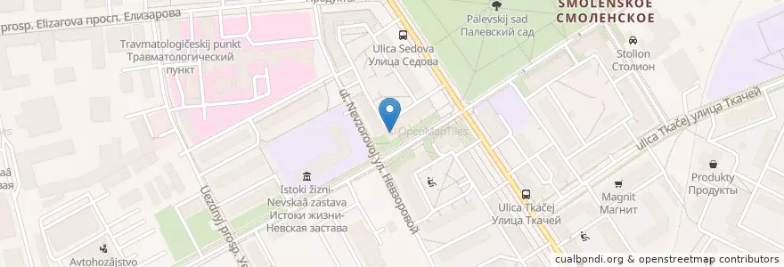 Mapa de ubicacion de Почта банк en Russland, Föderationskreis Nordwest, Oblast Leningrad, Sankt Petersburg, Невский Район, Округ Невская Застава.