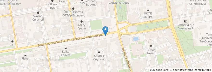 Mapa de ubicacion de Русский аппетит en Russland, Föderationskreis Zentralrussland, Oblast Tambow, Тамбовский Район, Городской Округ Тамбов.