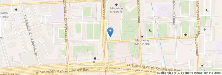 Mapa de ubicacion de Форабанк en Rusland, Centraal Federaal District, Moskou, Северо-Восточный Административный Округ, Район Марьина Роща.