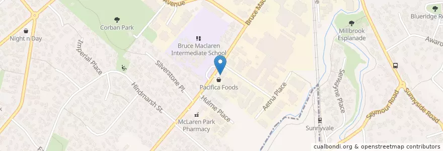 Mapa de ubicacion de B M Roast en New Zealand / Aotearoa, Auckland, Henderson-Massey.
