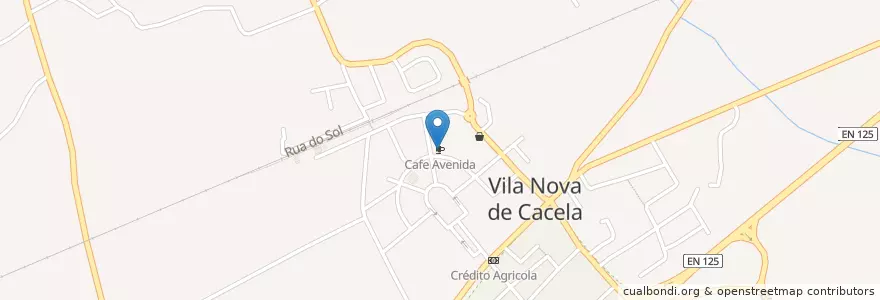 Mapa de ubicacion de Café Avenida en Portogallo, Algarve, Algarve, Faro, Vila Real De Santo António, Vila Nova De Cacela.