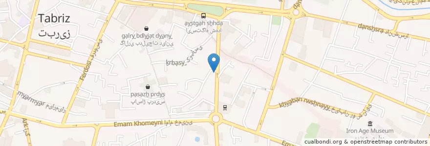 Mapa de ubicacion de دفترخانه شماره ۱۹۴ en イラン, 東アーザルバーイジャーン, شهرستان تبریز, بخش مرکزی شهرستان تبریز, تبریز.