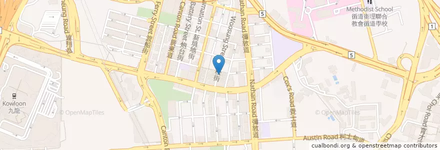 Mapa de ubicacion de 拾壹麵 Club Noodles en چین, گوانگ‌دونگ, هنگ‌کنگ, کاولون, 新界 New Territories, 油尖旺區 Yau Tsim Mong District.