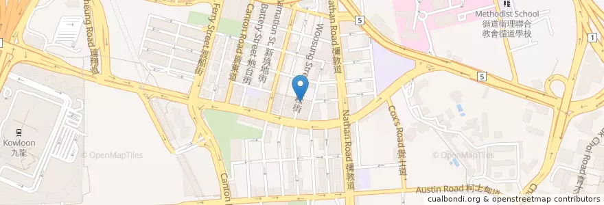 Mapa de ubicacion de 安栢娃泰國菜館 Amphawa Thai Restaurant en China, Guangdong, Hong Kong, Kowloon, Wilayah Baru, 油尖旺區 Yau Tsim Mong District.