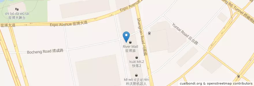 Mapa de ubicacion de 花千锅L2 en China, Shanghái, Pudong.