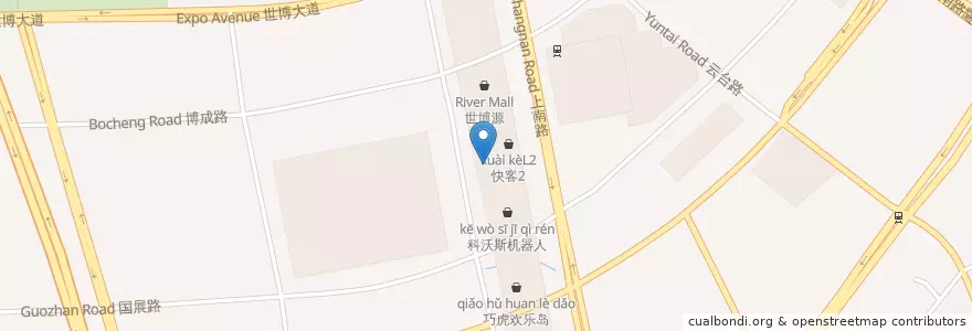 Mapa de ubicacion de 咖啡丽舍L2 en China, Xangai, Pudong.