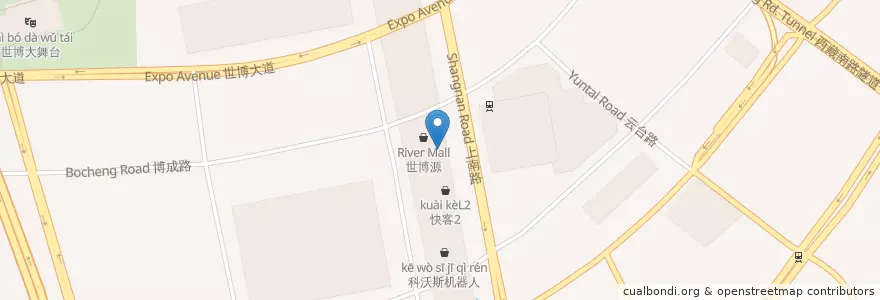 Mapa de ubicacion de 食之秘 B en چین, شانگهای, پودانگ.