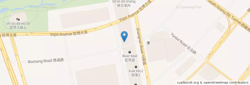 Mapa de ubicacion de 味之藏 B en China, Xangai, Pudong.