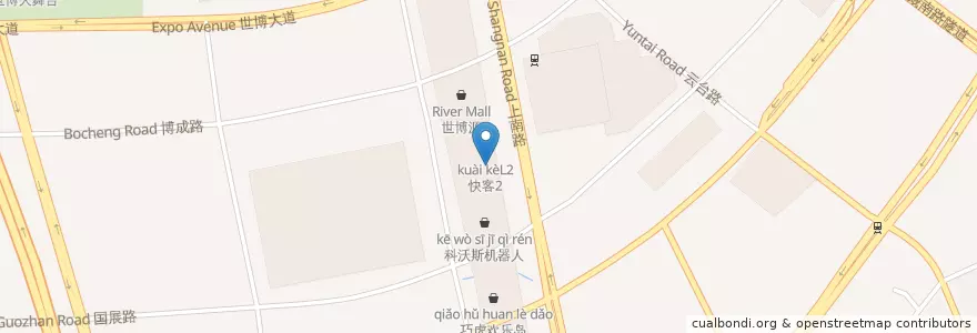 Mapa de ubicacion de 必胜客Pizza Hut G en Çin, Şanghay, Pudong.
