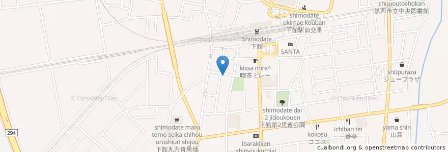 Mapa de ubicacion de 串揚げはがん en Japão, 茨城県, 筑西市.