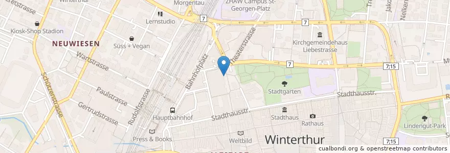 Mapa de ubicacion de Badawy en Svizzera, Zurigo, Bezirk Winterthur, Winterthur.