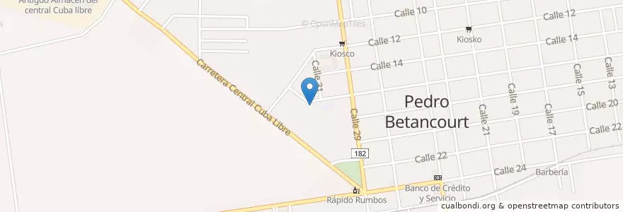 Mapa de ubicacion de Escuela Secundaria 28 de Octubre en Куба, Матансас, Pedro Betancourt.