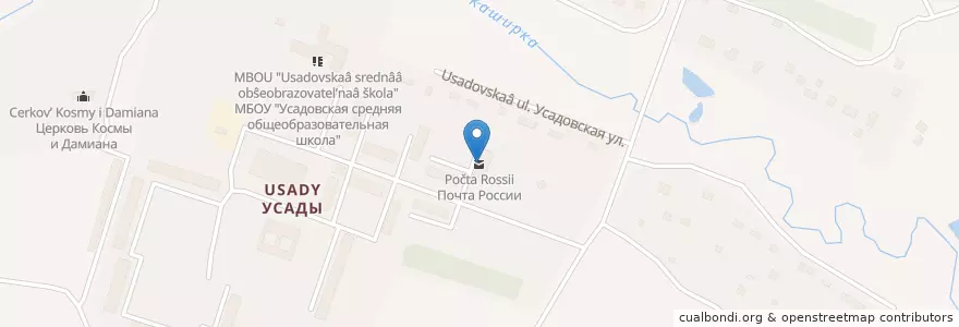 Mapa de ubicacion de Почта России en Rusland, Centraal Federaal District, Oblast Moskou, Городской Округ Ступино.