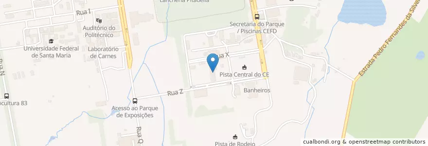 Mapa de ubicacion de UMAbike Agittec en البَرَازِيل, المنطقة الجنوبية, ريو غراندي دو سول, Região Geográfica Intermediária De Santa Maria, Região Geográfica Imediata De Santa Maria, Santa Maria.