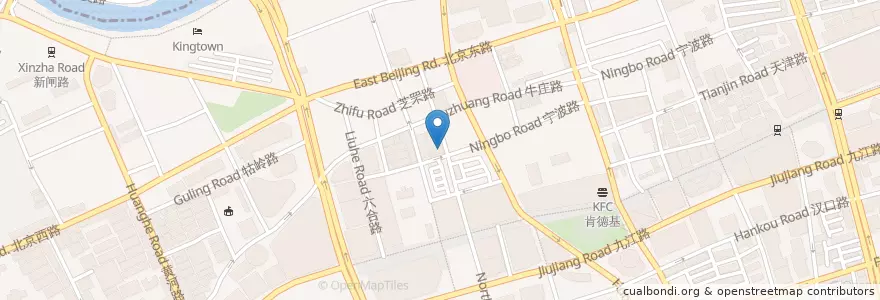 Mapa de ubicacion de 新光影艺苑 en الصين, شانغهاي, 黄浦区.