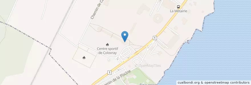 Mapa de ubicacion de Restaurant de Colovray en Швейцария, Во, Округ Ньон, Nyon.