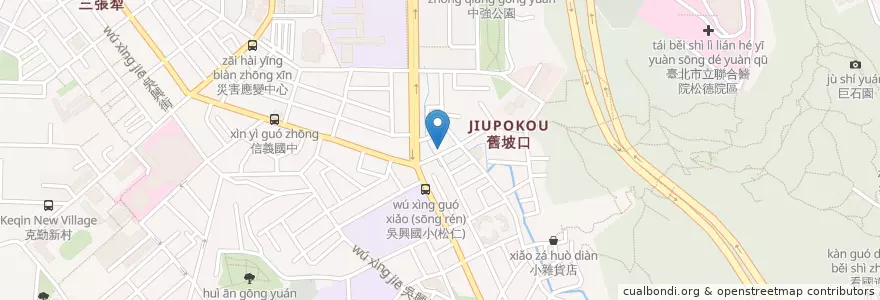 Mapa de ubicacion de 渣男Taiwan Bistro en 臺灣, 新北市, 臺北市, 信義區.