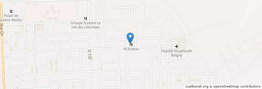 Mapa de ubicacion de Al Itratou en Costa Do Marfim, Abidjan, Abobo.