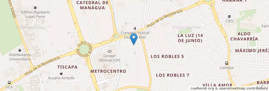 Mapa de ubicacion de Centro de Columna y Ortopedia en Nicaragua, Departamento De Managua, Managua (Municipio).