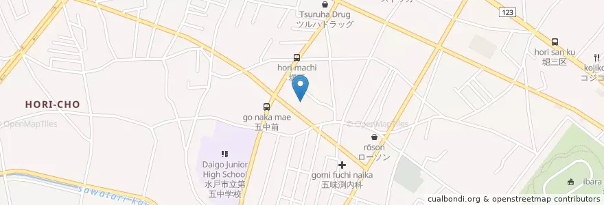 Mapa de ubicacion de 中村整形外科 en Japón, Prefectura De Ibaraki, 水戸市.