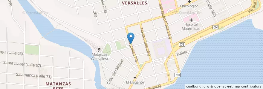 Mapa de ubicacion de Casa de Cultura en 古巴, Matanzas, Matanzas, Ciudad De Matanzas.