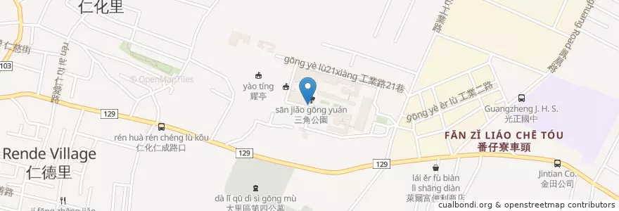 Mapa de ubicacion de 夢緣 Mon Edge Coffee en 타이완, 타이중 시, 다리구.