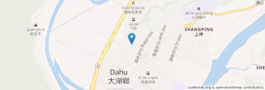 Mapa de ubicacion de 大湖鄉老人文康中心 en Taiwan, Provincia Di Taiwan, Contea Di Miaoli, 大湖鄉.