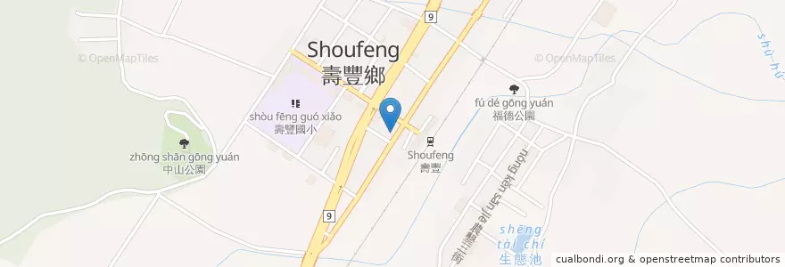 Mapa de ubicacion de 壽豐活動中心 en Taiwan, Taiwan, Landkreis Hualien, Shoufeng.