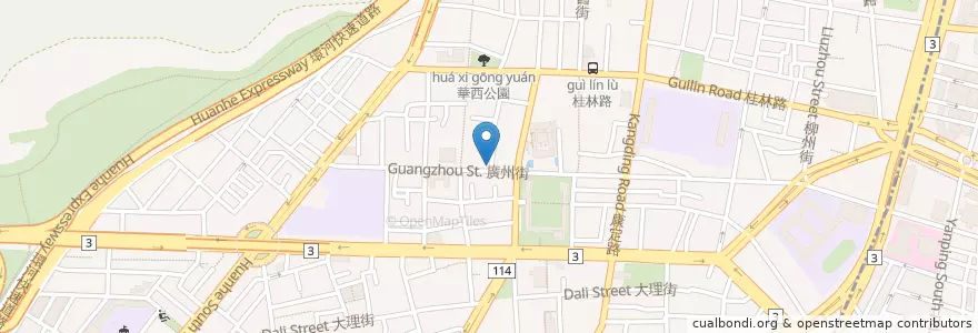 Mapa de ubicacion de 四方阿九魯肉飯 en Тайвань, Новый Тайбэй, Тайбэй, 萬華區.