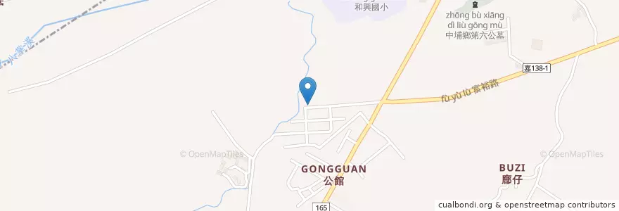 Mapa de ubicacion de 和興社區活動中心 en Taiwan, Taiwan, Landkreis Chiayi, 中埔鄉.