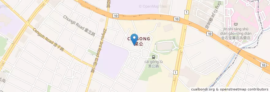 Mapa de ubicacion de 菜公豐谷宮 en 臺灣, 高雄市, 左營區.