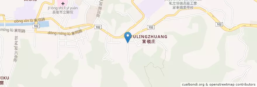 Mapa de ubicacion de 東明里民活動中心 en 台湾, 台湾省, 基隆市, 信義区.
