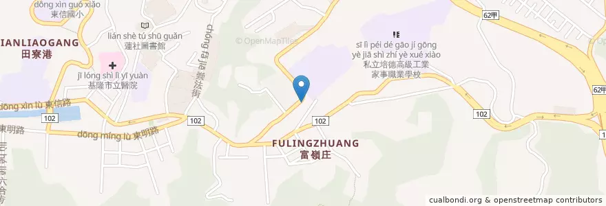 Mapa de ubicacion de 東安里民活動中心 en 台湾, 台湾省, 基隆市, 信義区.