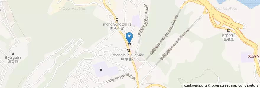 Mapa de ubicacion de 通明里休閒活動中心 en Тайвань, Тайвань, Цзилун, 中山區.