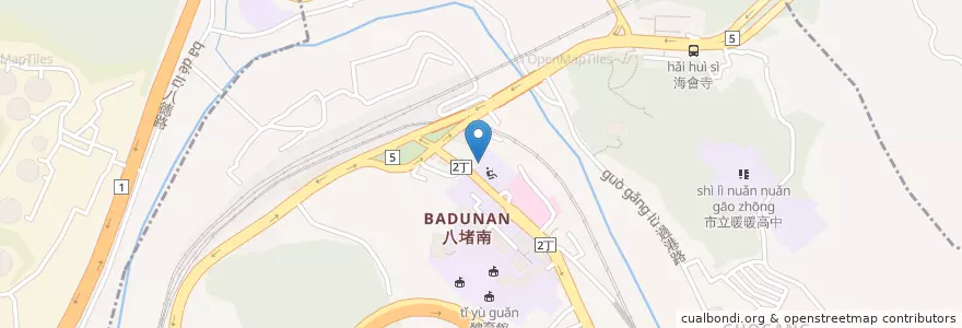 Mapa de ubicacion de 八南里民活動中心 en Taiwan, Provincia Di Taiwan, 基隆市, 暖暖區.