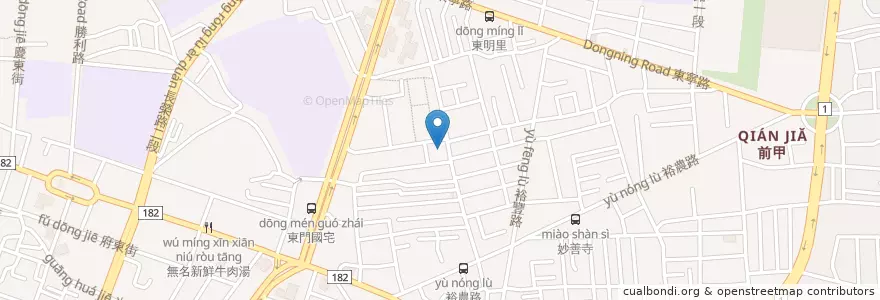 Mapa de ubicacion de 臺南市東區衛國里活動中心 en 臺灣, 臺南市, 東區.