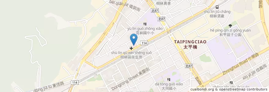 Mapa de ubicacion de 東昇市民活動中心;東山社區活動中心 en Taiwan, 新北市, 樹林區.
