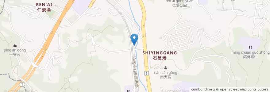 Mapa de ubicacion de 德水里民活動中心 en تايوان, مقاطعة تايوان, كي لنغ, 仁愛區.