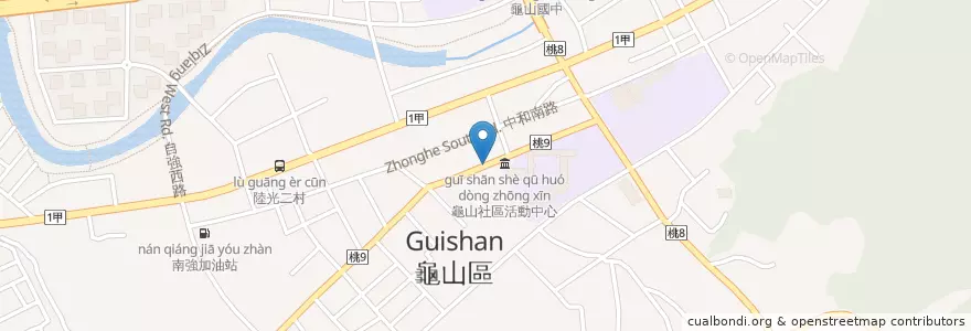 Mapa de ubicacion de 龜山社區活動中心 en تايوان, تاو يوان, 龜山區.