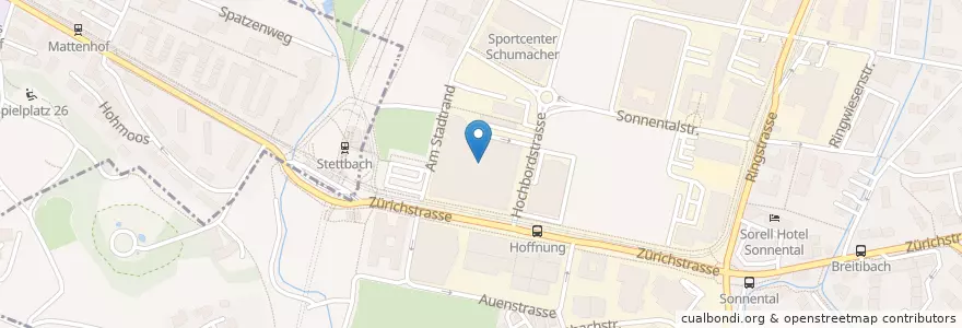 Mapa de ubicacion de Helsana Giardino en 瑞士, 蘇黎世, Bezirk Uster, Dübendorf.